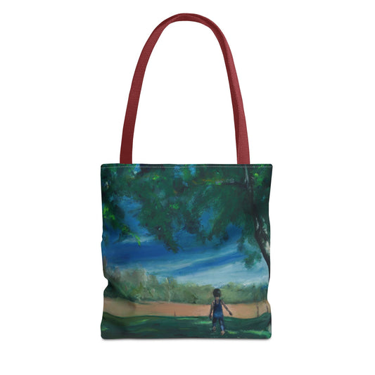 "The Boy In The Field" Painting - Tote Bag