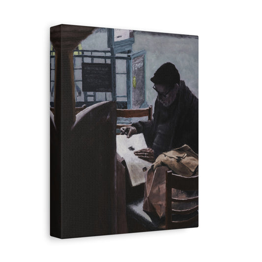 "The Man In The Cigar Shop" Open Edition Canvas Print