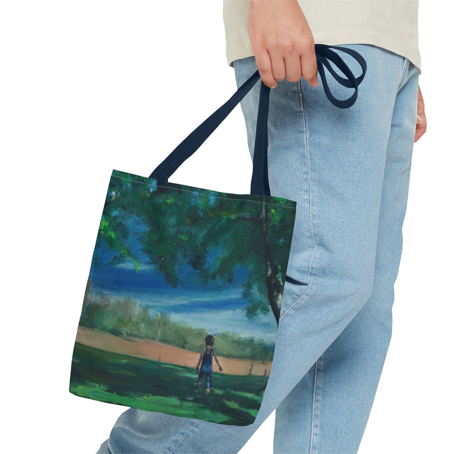 "The Boy In The Field" Painting - Tote Bag