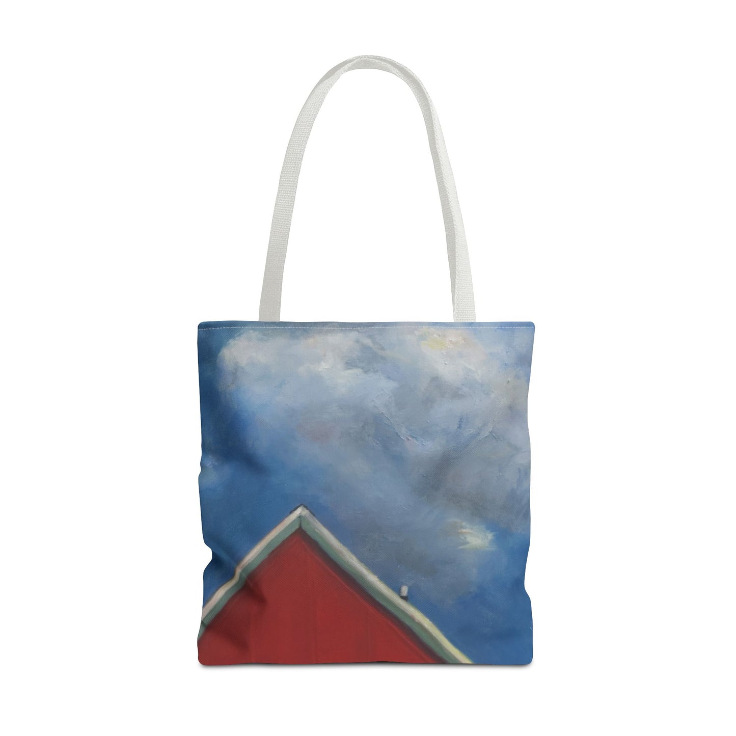 "The Red On The Blue" Painting - Tote Bag