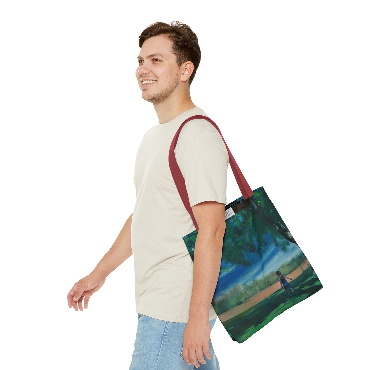 "The Boy In The Field" Painting - Tote Bag