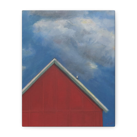 "The Red On The Blue" Open Edition Canvas Print