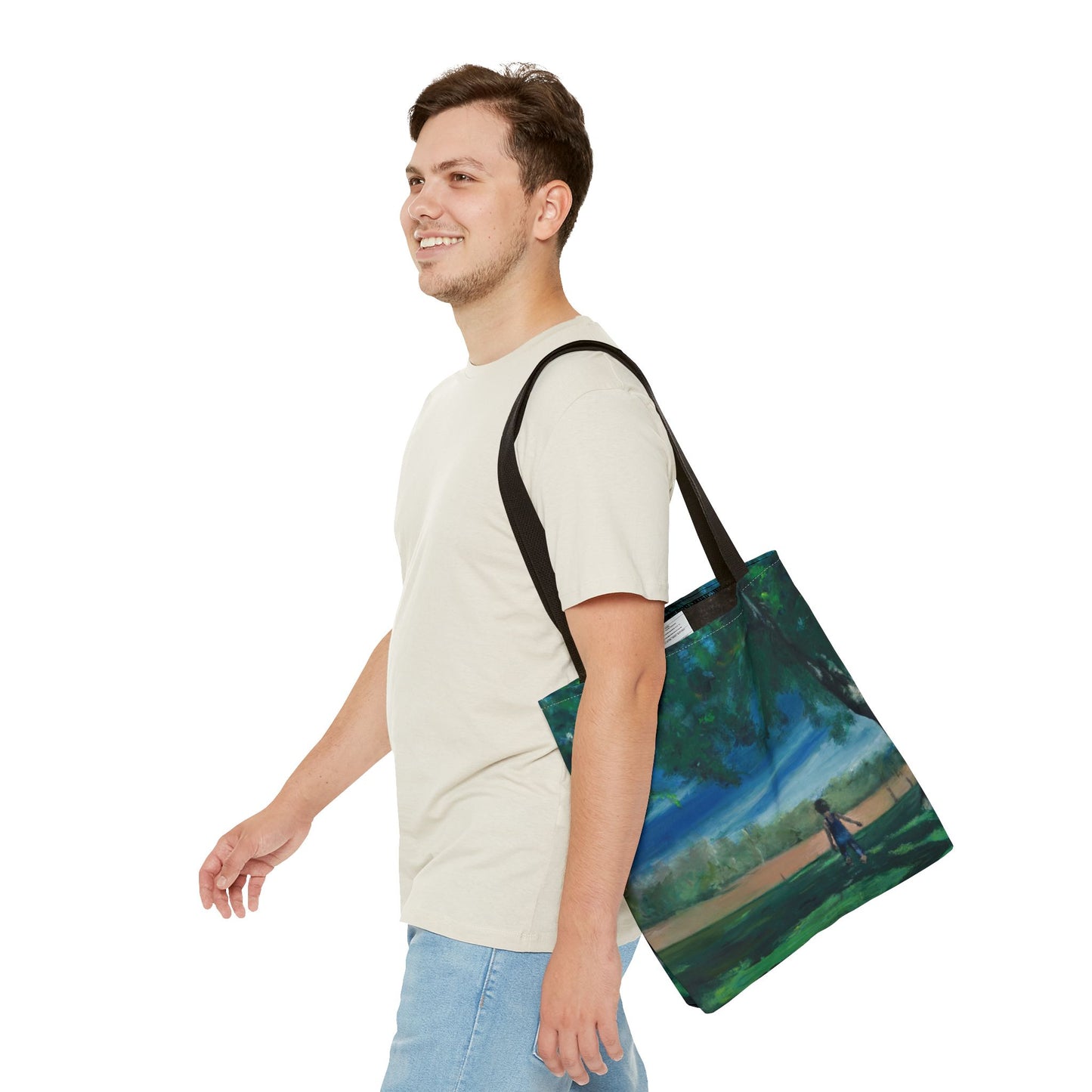"The Boy In The Field" Painting - Tote Bag