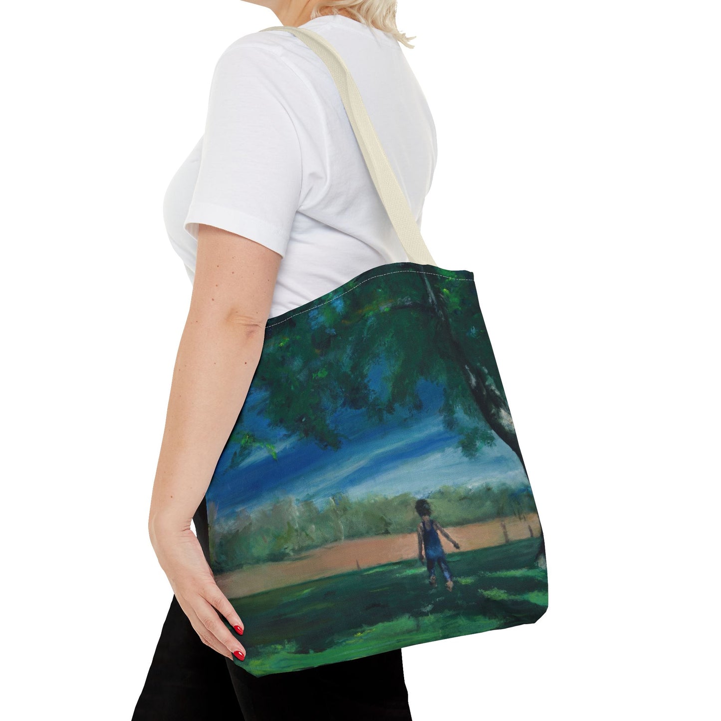 "The Boy In The Field" Painting - Tote Bag