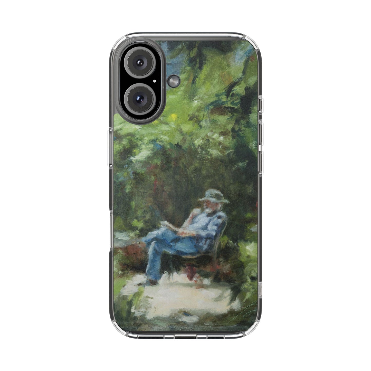 "The Man In The Garden" Painting - Phone Case