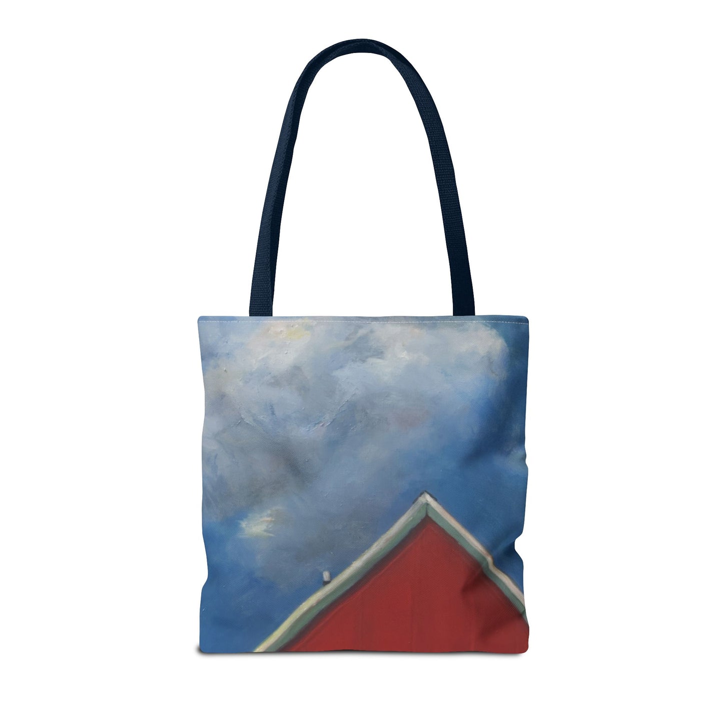 "The Red On The Blue" Painting - Tote Bag