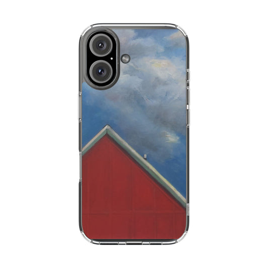 "The Red On The Blue" Painting - Phone Case