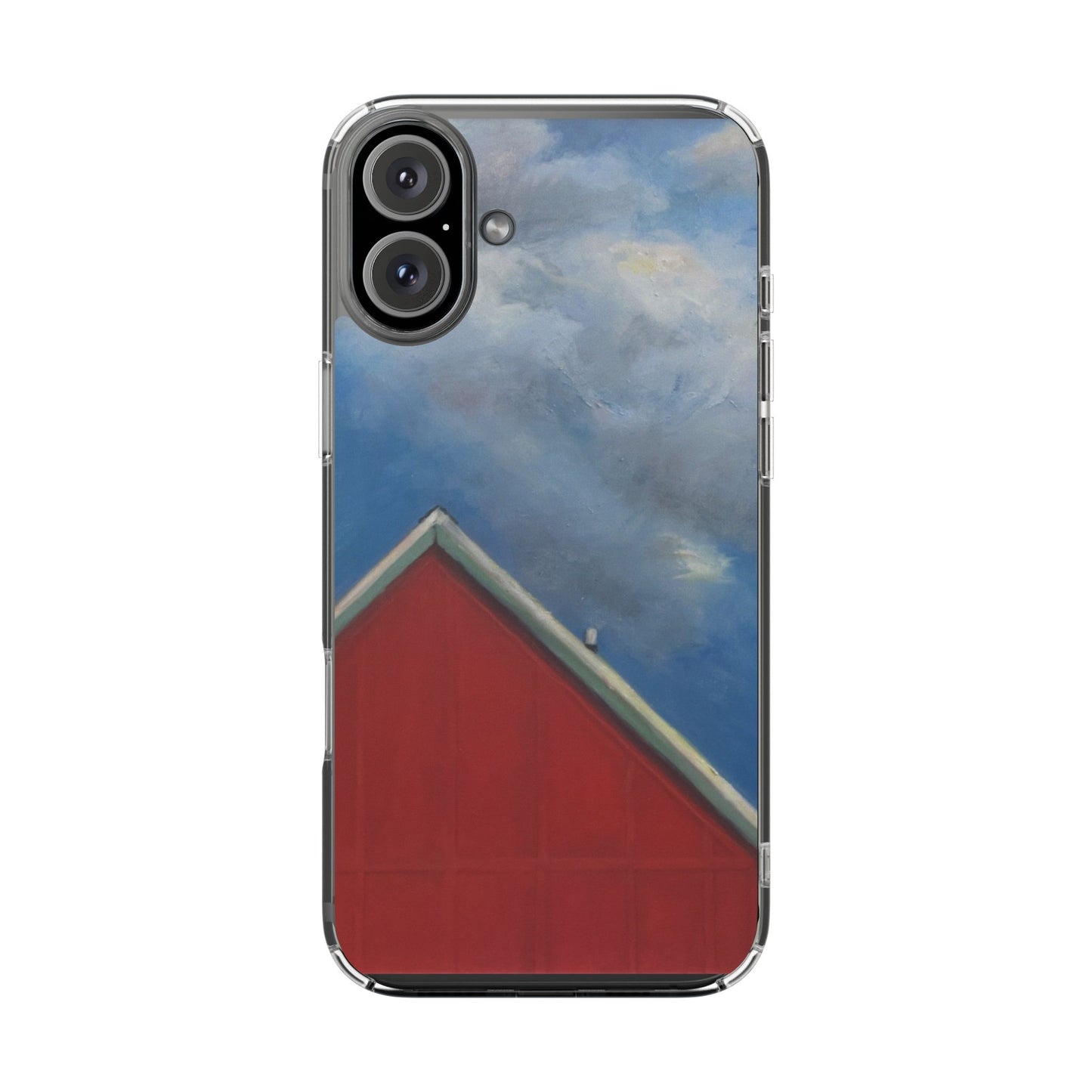 "The Red On The Blue" Painting - Phone Case