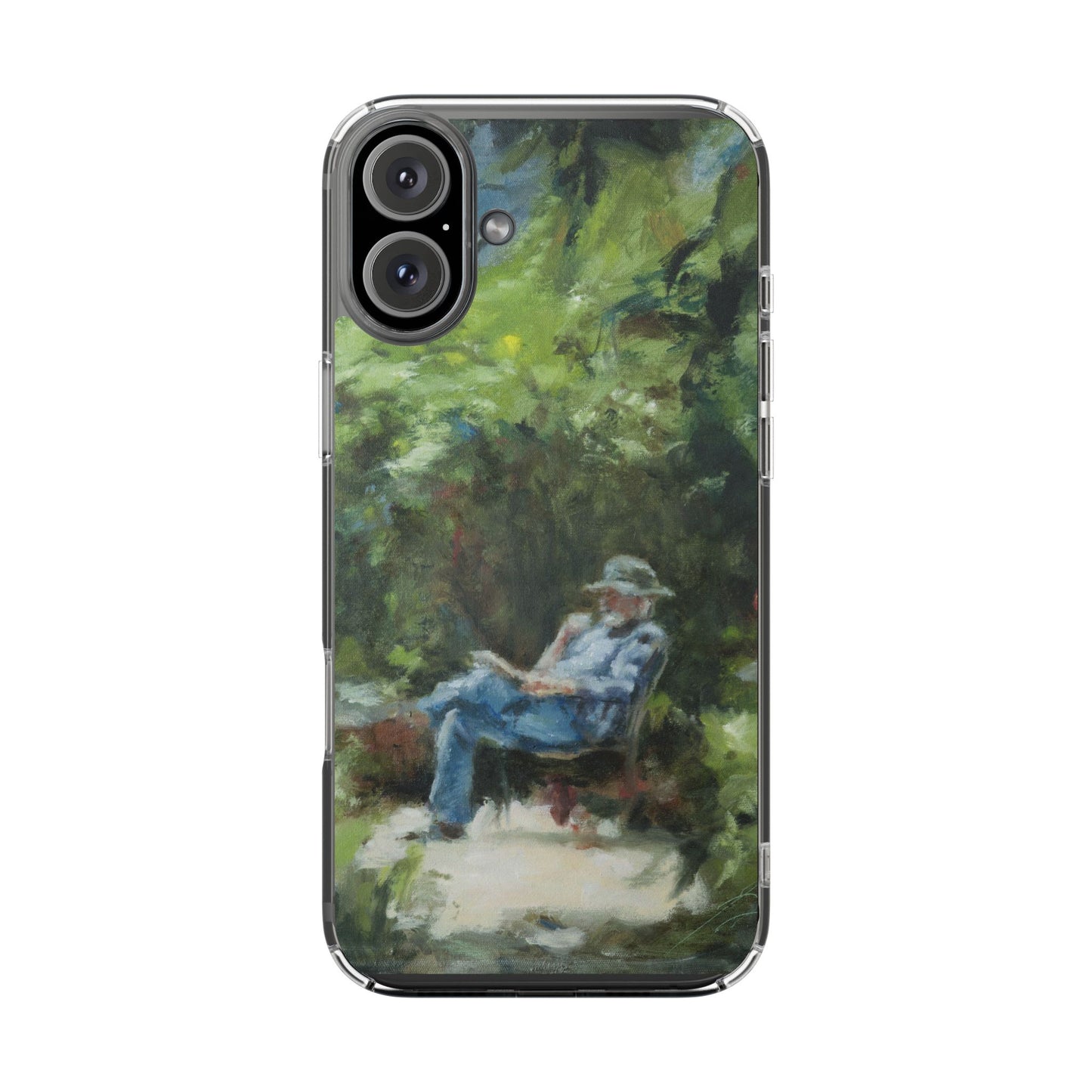 "The Man In The Garden" Painting - Phone Case