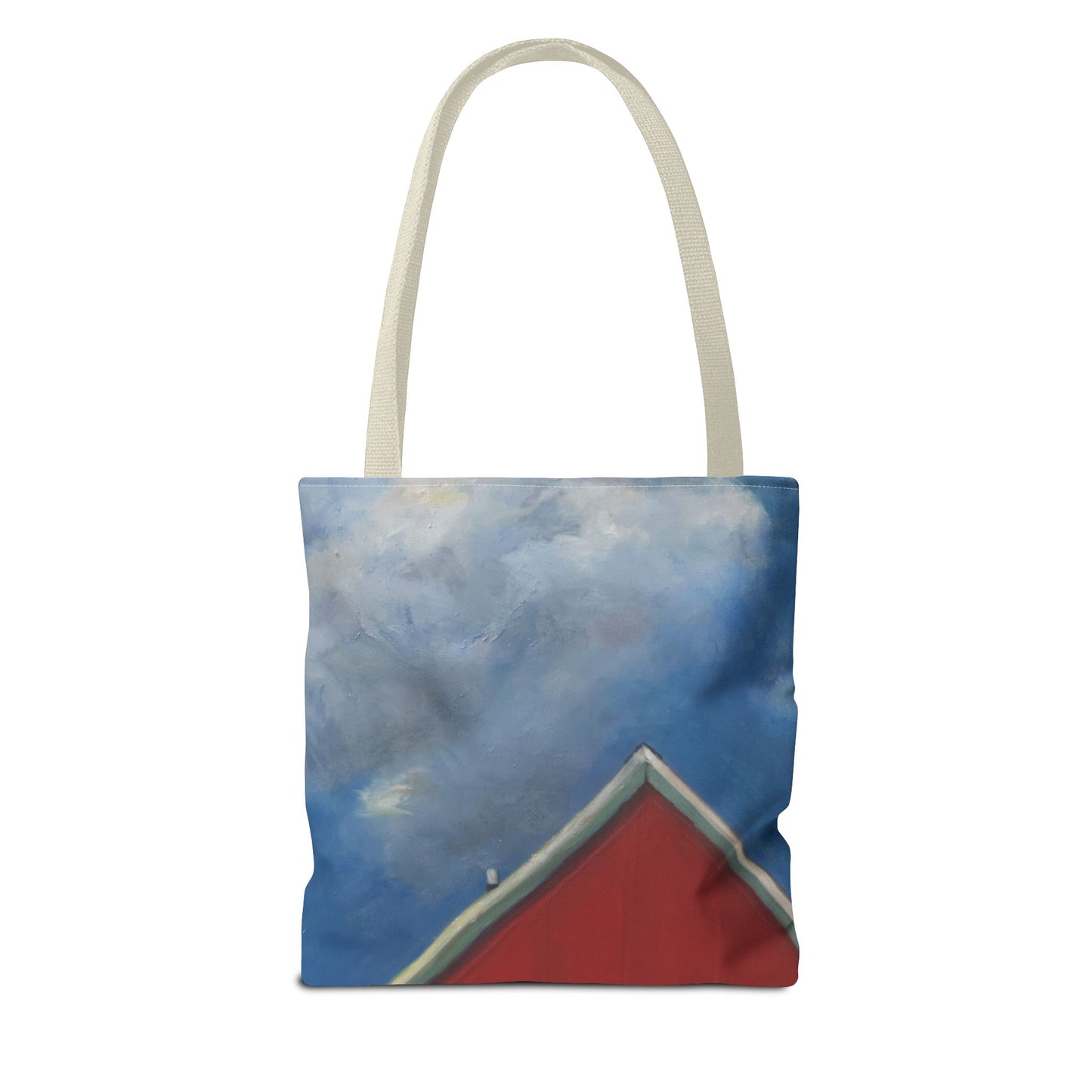 "The Red On The Blue" Painting - Tote Bag
