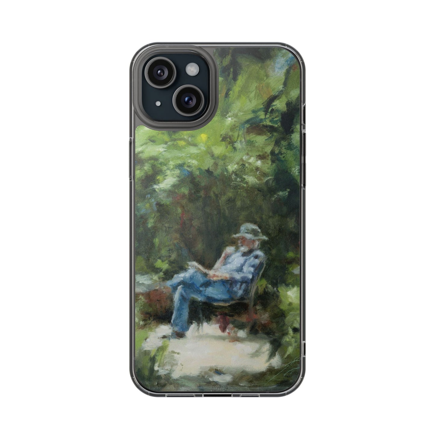 "The Man In The Garden" Painting - Phone Case