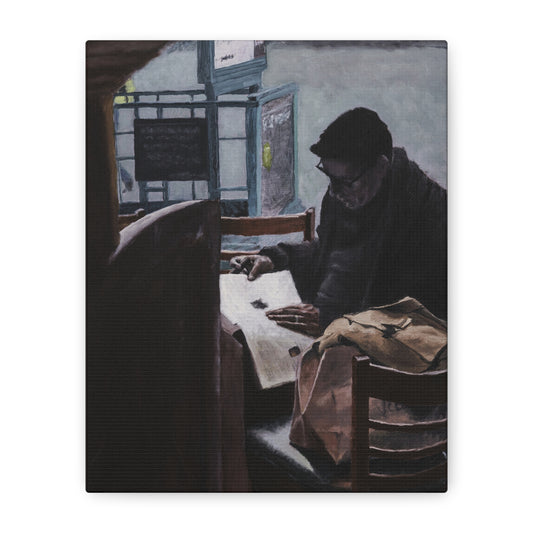 "The Man In The Cigar Shop" Open Edition Canvas Print