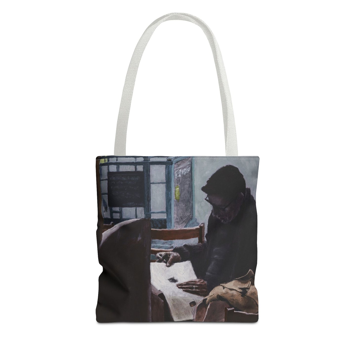 "The Man In The Cigar Shop" Painting - Tote Bag